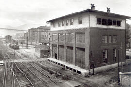 Vista general del edificio de la subestación de Luchana-Baracaldo