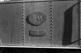 Placa de la locomotora nº 41 de la Compañía de los ferrocarriles suburbanos de Málaga