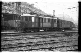 Automotor eléctrico de los Ferrocarriles Vascongados en la estación de San Sebastián Amara