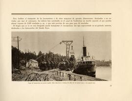 Carga de locomotoras en el muelle