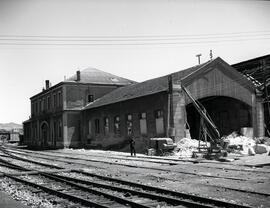 Depósito de material y tracción de la estación de Pamplona de la línea de Zaragoza a Alsasua