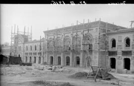 Obras de construcción de la nueva estación de Toledo en la línea Castillejo-Toledo