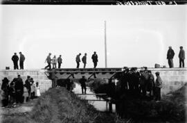 Puente metálico de Tomelloso en la línea de Argamasilla de Alba a Tomelloso, también denominada d...