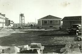 Nuevos talleres de material fijo, en la estación de Valladolid - Campo Grande. Línea de Madrid a ...