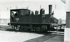 Locomotora de vapor 020 - 0262 de RENFE, ex. nº 32 del Ferrocarril Central de Aragón, fabricada p...