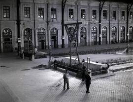 Renovación de vía y toperas en la estación de Madrid - Príncipe Pío de la línea de Madrid a Irún,...