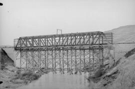 Puente metálico de El Carrascal sobre el río Duero en el km 62,981 de la línea de Valladolid a Ar...