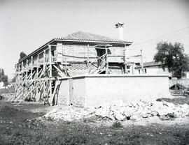 Subestación de Miranda de Ebro en construcción, en la línea de Madrid a Irún