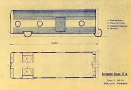 Plano de un remolque furgón.