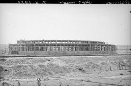 Depósito de Aranjuez en construcción en la línea Madrid-Alicante