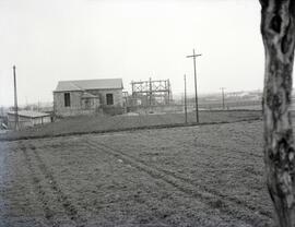 Subestación de Astorga en construcción en la línea de Palencia a La Coruña