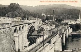 Puentes de La Barca sobre el río Lérez en Pontevedra