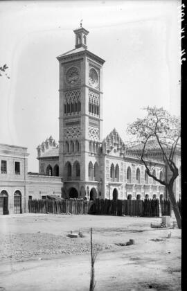 Construcción de la estación de Toledo en la línea Castillejo-Toledo