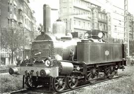 Locomotora de vapor 220 T - denominada "Izarra" de RENFE, del antiguo Ferrocarril de Tu...