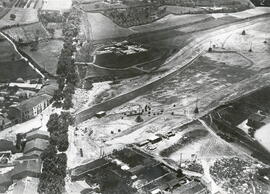 Vista aérea de obras públicas