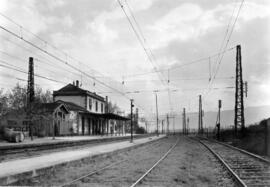 Estación de Balenyá (Balenyà), lado Ripoll, de la linea de Barcelona a San Juan de las Abadesas, ...