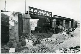 Sustitución del antiguo puente metálico por un viaducto de hormigón de 6 tramos y 130 m de longit...