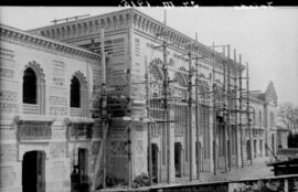 Obras de construcción de la nueva estación de Toledo, en la línea Castillejo-Toledo