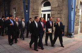 Presentación en la estación de Santiago de los automotores serie 594 de RENFE para el servicio Tr...