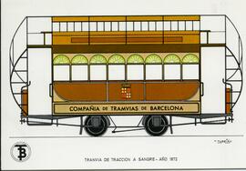 
Tranvía de tracción a sangre. Año 1872
