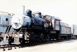 Vista general de la locomotora de vapor de la Compañía CRP nº 3039, en las instalaciones del Illi...