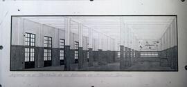 Reproducción de la ilustración con las mejoras proyectadas para el vestíbulo de la estación de Ma...