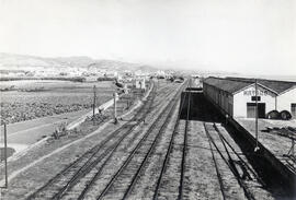 Vías de entrada a la estación de Mataró de la línea de Barcelona a Massanet-Massanas