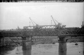 Puente metálico sobre el Río Tinto, situado en el km 80,413 de la línea de Sevilla a Huelva, dent...