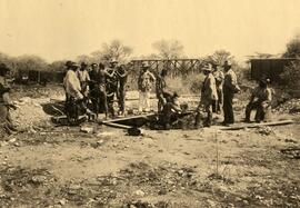 Ferrocarril de Otavi: Construcción de un pozo en Korab, km 524