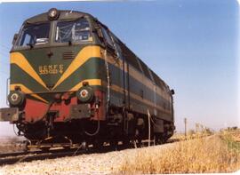 Locomotora de ensayo serie 333 de RENFE para el proyecto de proceso dinámico de frenado de locomo...