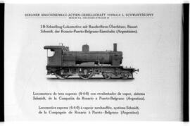 Locomotora de vapor de tipo 220 de la Compañía del Ferrocarril de Rosario a Puerto Belgrano (Arge...