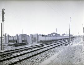 Talleres de Material Fijo de la estación de Valladolid - Campo Grande de la línea de Madrid a Irún