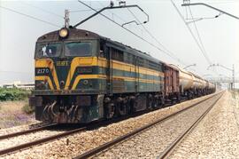 Locomotora diésel - eléctrica 321 - 070 - 5 de la serie 321 - 001 a 080 de RENFE, ex 2170 de la s...