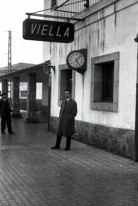 Estación de Viella (Siero - Asturias). Vista desde las vías