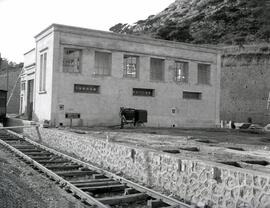 Subestación de Garraf en construcción, en las líneas de Zaragoza a Barcelona y de Tarragona a Bar...