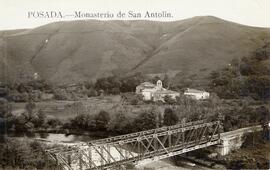 Puente metálico de la línea de Oviedo a Llanes de la Compañía de los Ferrocarriles Económicos de ...