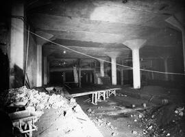 Obras en la estación de Plaza de Cataluña, Barcelona