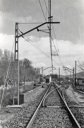 Estación de Cardedeu, lado Barcelona, de la línea de Barcelona a la Frontera, también llamada Bar...