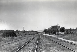 Estación de Secuita y Perafort de la línea Madrid-Atocha a Barcelona-Término (vía Caspe)