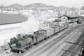 Locomotora de vapor de la serie 030 - 2261 a 2303 de RENFE, ex MZA con numeración 201 - 245, remo...