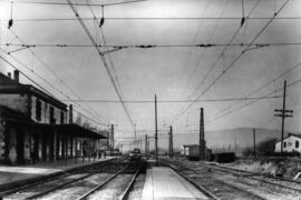 Estación de Balenyá (Balenyà), de la linea de Barcelona a San Juan de las Abadesas, situada en el...