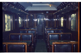 Coche restaurante WR 2747 (serie 12000) de la Compañía Wagons Lits, detenido en la estación de Ma...