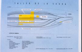 Reproducción de un plano de situación de los talleres y base de mantenimiento de AVE en La Sagra