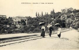 Vista de la colonia y túnel de Segovia en Cercedilla