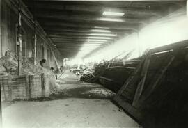 Marquesina del primer andén de la estación de Monforte. Línea Palencia a la Coruña