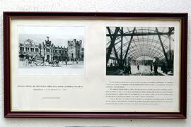 Fotografía de la fachada frontal del edificio de viajeros de la Estación del Norte de Valencia. A...