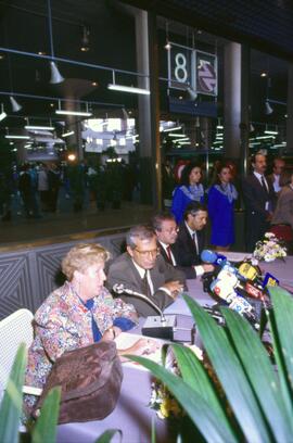 Inauguración del túnel Embajadores - Atocha, que une las líneas de Cercanías de Móstoles y Fuenla...