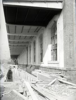 Estación de Madrid - Príncipe Pío. Obras de construcción del foso de reconocimiento