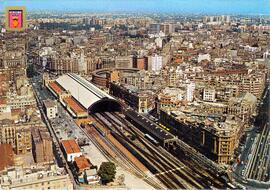 Tarjeta postal de la estación del norte de Valencia.