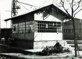 Cabina enlace del puesto de enclavamiento de la estación de Barcelona-Vilanova, también llamada e...